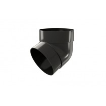 ГРАНД ЛАЙН Колено трубы 67 град. ПВХ GL черное (RAL 9005) 458369
