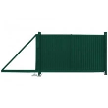 Ворота Grand Line откатные Estet 2,0х3,5 RAL 6005