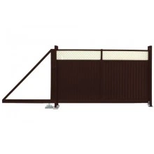 Ворота Grand Line откатные Estet Plus 2,0х3,5 RAL 8017/1014