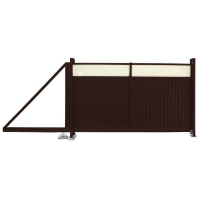 Ворота Grand Line откатные Estet Plus 2,0х3,5 RAL 8017/1014 — 068129 Ворота Grand Line откатные Estet Plus 2,0х3,5 RAL 8017/1014 — 068129