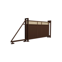 Ворота Grand Line откатные Estet Plus 2,0х4,5 RAL 8017/1014