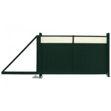 Ворота Grand Line откатные Estet Plus 2,0х3,5 RAL 6005/1014