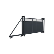 Ворота Grand Line откатные Estet Plus 2,0х4,5 RAL 7024/1013
