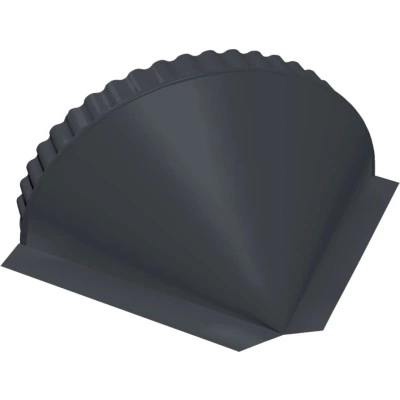 Конусная заглушка конька Grand Line 0,45 ПЭ RAL 7024 мокрый асфальт — 015432