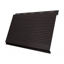 Сайдинг металлический Вертикаль гофр Grand Line 0,45 ПЭ с пленкой RR 32 темно-коричневый