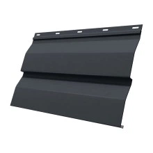 Сайдинг металлический Корабельная доска Grand Line 0,5 Сатин RAL 7024 мокрый асфальт