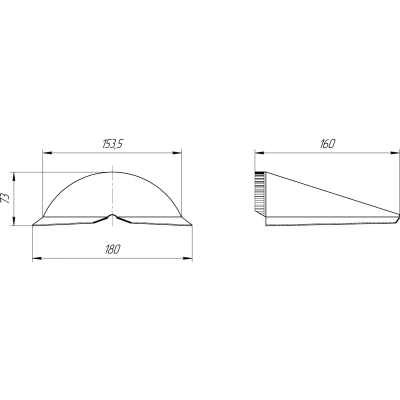 Малая конусная заглушка конька Grand Line 0,45 ПЭ RAL 6005 зеленый мох — 083802 Малая конусная заглушка конька Grand Line 0,45 ПЭ RAL 6005 зеленый мох — 083802