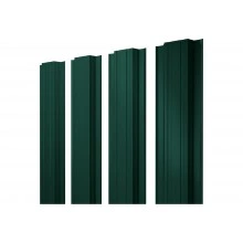 Штакетник Прямоугольный с прямым резом Grand Line 0,45 ПЭ двухсторонний RAL 6005 зеленый мох