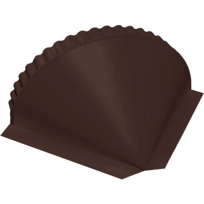 Малая конусная заглушка конька Grand Line 0,45 Drap RAL 8017 шоколад — 109081