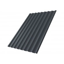 Профнастил С20R Grand Line 0,5 GreenCoat Pural БТ матовый RR 23 темно-серый (RAL 7024 мокрый асфальт)