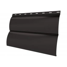 Сайдинг металлический Блок-хаус новый Grand Line 0,45 Drap с пленкой RR 32 темно-коричневый