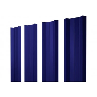 Штакетник М-образный A с прямым резом Grand Line 0,45 ПЭ RAL 5002 ультрамариново-синий — 175648 Штакетник М-образный A с прямым резом Grand Line 0,45 ПЭ RAL 5002 ультрамариново-синий — 175648