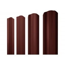 Штакетник М-образный A фигурный Grand Line 0,45 ПЭ RAL 3009 оксидно-красный