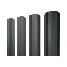 Штакетник М-образный A фигурный Grand Line 0,45 ПЭ RAL 7005 мышино-серый