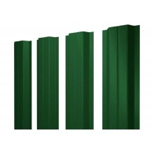 Штакетник П-образный A с прямым резом Grand Line 0,45 ПЭ RAL 6002 лиственно-зеленый