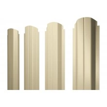 Штакетник П-образный A фигурный Grand Line 0,45 ПЭ RAL 1015 светлая слоновая кость