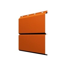 Сайдинг металлический ЭкоБрус Grand Line 0,45 ПЭ RAL 2004 оранжевый