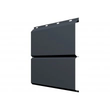 Сайдинг металлический ЭкоБрус Grand Line 0,5 GreenCoat Pural БТ матовый RR 23 темно-серый (RAL 7024 мокрый асфальт)