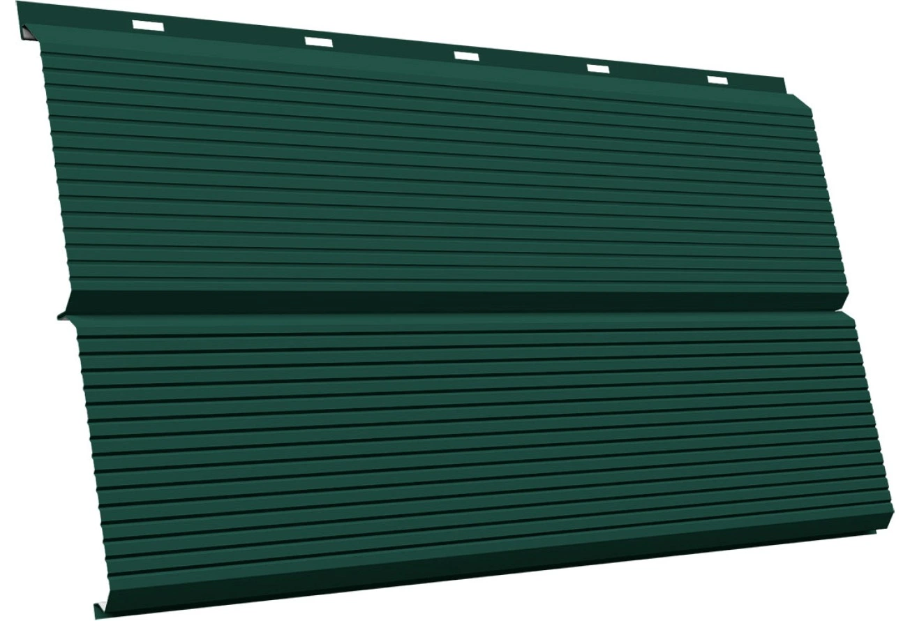 Сайдинг металлический ЭкоБрус Гофр Grand Line 0,45 ПЭ RAL 6005 зеленый мох