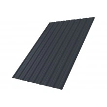 Профнастил С10B Grand Line 0,5 GreenCoat Pural БТ матовый RR 23 темно-серый (RAL 7024 мокрый асфальт)