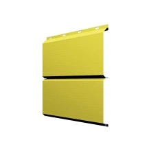 Сайдинг металлический ЭкоБрус Grand Line 0,45 ПЭ RAL 1018 цинково-желтый