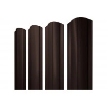Штакетник Круглый фигурный Grand Line 0,45 Drap RAL 8017 шоколад