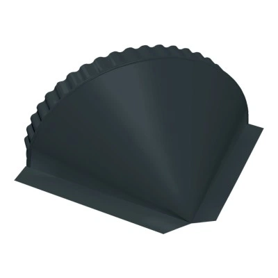 Конусная заглушка конька Grand Line 0,5 GreenCoat Pural БТ матовый RR2H3 (RAL 7016 антрацитово-серый) — 198101 Конусная заглушка конька Grand Line 0,5 GreenCoat Pural БТ матовый RR2H3 (RAL 7016 антрацитово-серый) — 198101