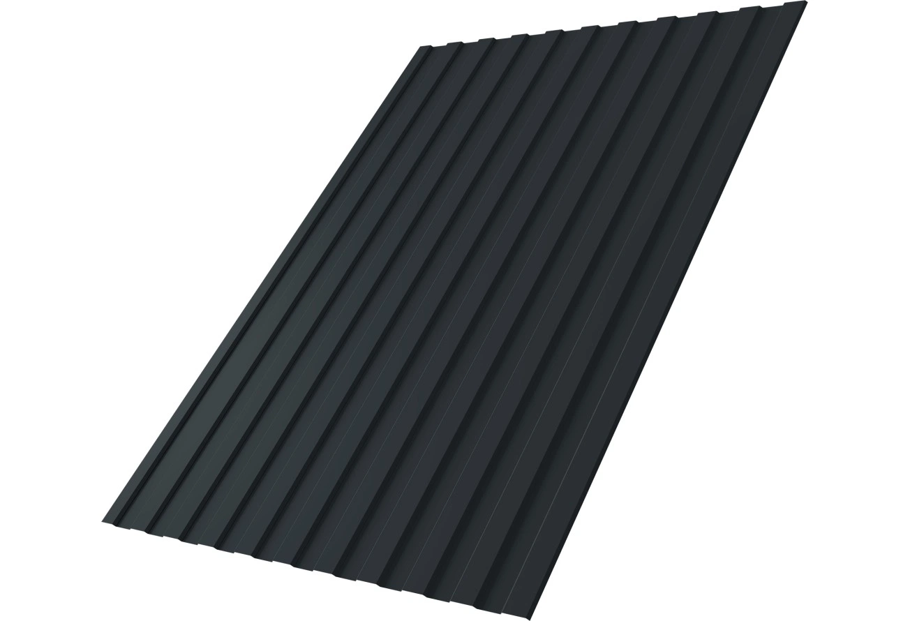 Профнастил С8A в01 Grand Line 0,5 Сатин RAL 7016 антрацитово-серый