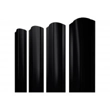 Штакетник Круглый фигурный Grand Line 0,45 Drap RAL 9005 черный