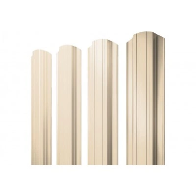 Штакетник Прямоугольный фигурный Grand Line 0,45 ПЭ RAL 1015 светлая слоновая кость — 224386