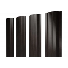 Штакетник П-образный A с прямым резом Grand Line 0,45 Принт Элит Кофейное дерево TwinColor