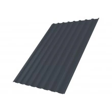 Профнастил С20B Grand Line 0,5 GreenCoat Pural БТ матовый RR 23 темно-серый (RAL 7024 мокрый асфальт)