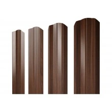 Штакетник М-образный A фигурный Grand Line 0,45 Принт Элит Шоколадное дерево TwinColor