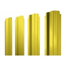 Штакетник П-образный B фигурный Grand Line 0,45 ПЭ RAL 1018 цинково-желтый