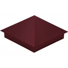 Колпак Grand Line на столб 390х390мм 0,4 ПЭ RAL 3005 красное вино