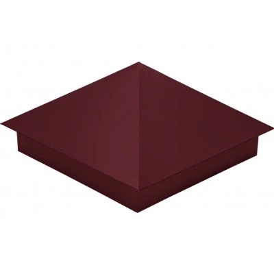Колпак Grand Line на столб 390х390мм 0,4 ПЭ RAL 3005 красное вино — 245026