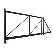 Ворота Grand Line откатные Colority цинк 2,03x4,0 RAL 7024