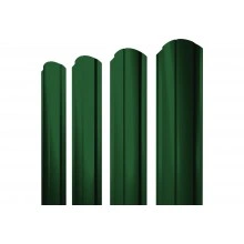 Штакетник Полукруглый Слим фигурный Grand Line 0,45 ПЭ RAL 6002 лиственно-зеленый