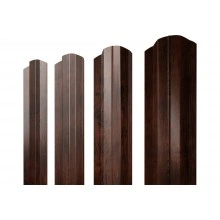 Штакетник М-образный B фигурный Grand Line 0,45 Принт Элит Бразильская вишня TwinColor