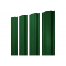 Штакетник Прямоугольный с прямым резом Grand Line 0,45 ПЭ RAL 6002 лиственно-зеленый