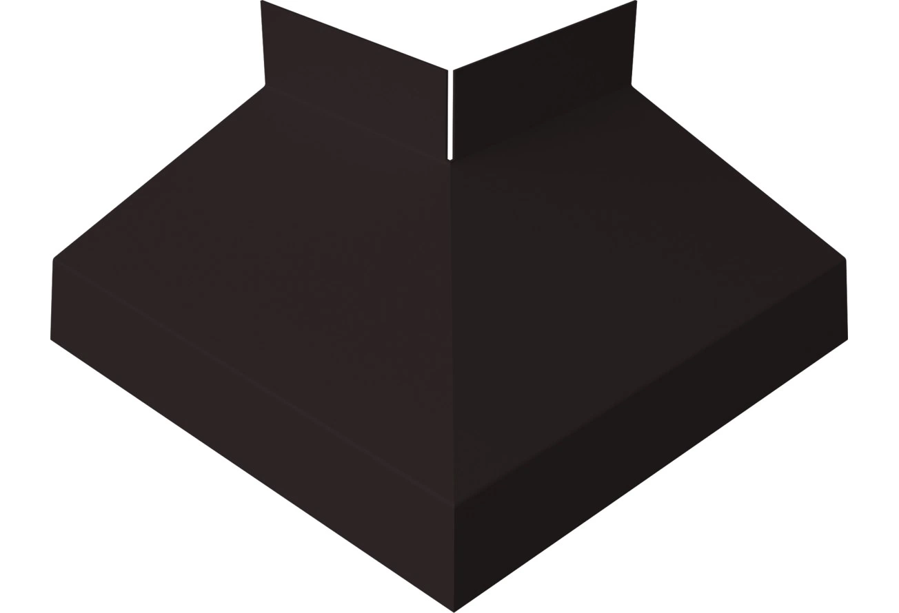 Угол отлива Grand Line внешний 50 мм 0,5 Сатин с пленкой RAL 9005 черный