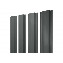 Штакетник Прямоугольный с прямым резом Grand Line 0,45 ПЭ RAL 7005 мышино-серый