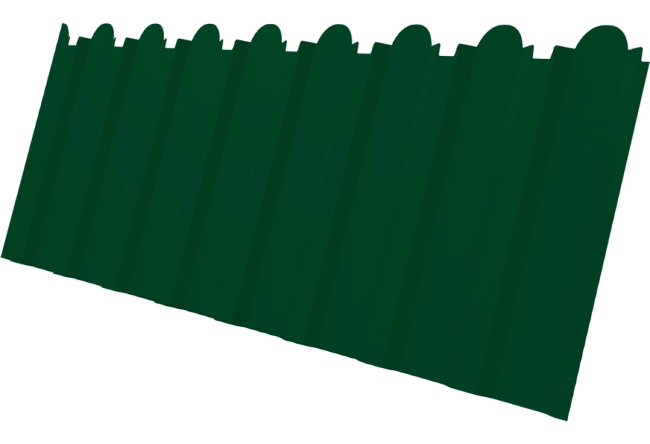 Профнастил С20B фигурный Grand Line 0,45 Drap RAL 6005 зеленый мох