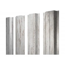 Штакетник П-образный A с прямым резом Grand Line 0,45 Принт Элит Снежное дерево TwinColor