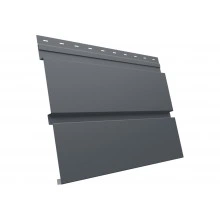 Софит металлический Квадро Брус в01 Grand Line без перфорации 0,5 GreenCoat Pural БТ матовый с пленкой RR 23 темно-серый (RAL 7024 мокрый асфальт)