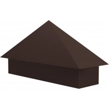 Колпак Grand Line на полустолб для профнастила С20 0,5 Сатин RAL 8017 шоколад