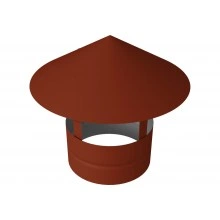 Дымник Grand Line на трубу круглый d80 0,5 Сатин RAL 8004 терракота