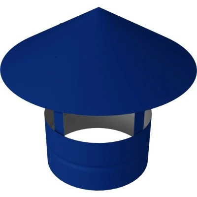 Дымник Grand Line на трубу круглый d150 0,5 Сатин RAL 5005 сигнальный синий — 369178