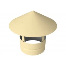Дымник Grand Line на трубу круглый d250 0,5 Сатин RAL 1015 светлая слоновая кость
