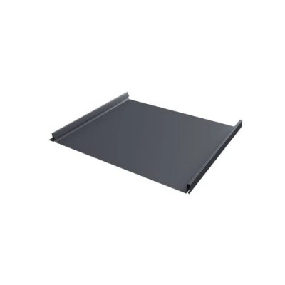 Кликфальц Grand Line Fin 0,5 PurLite Matt с пленкой на замках RAL 7024 мокрый асфальт — 371924